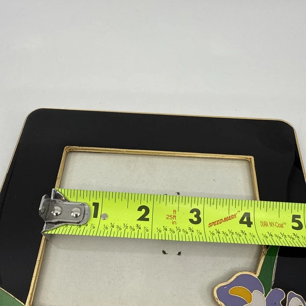 Vtg Cloisonne Iris Black‎ 3.5